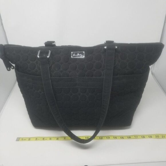 Vera Bradley Ultimate Baby Quilted Performance Twill Black Diaper Bag Change Pad - Picture 9 of 11